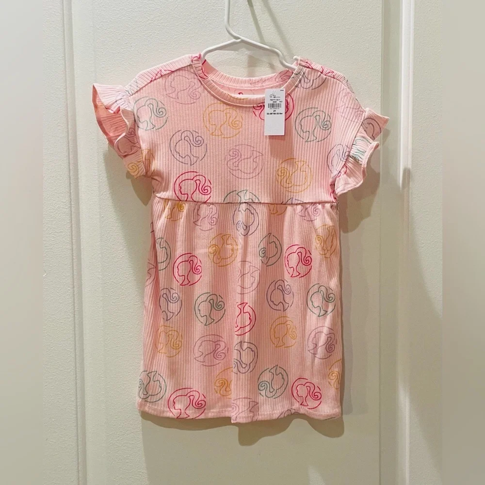 NEW…Ruffled Sleeves Pink Barbie Dress